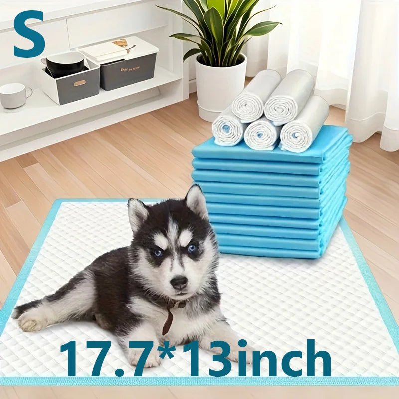 Disposable Pet Urine Pads for Large Breeds – Super Absorbent, Leak-Proof | S & L Sizes, Blue & Pink (100 Pcs)