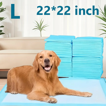 Disposable Pet Urine Pads for Large Breeds – Super Absorbent, Leak-Proof | S & L Sizes, Blue & Pink (100 Pcs)