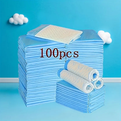 Disposable Pet Urine Pads for Large Breeds – Super Absorbent, Leak-Proof | S & L Sizes, Blue & Pink (100 Pcs)