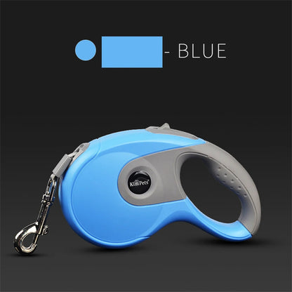 Retractable Dog Leash 3M/5M – One-Hand Brake, Tangle-Free Nylon Tape | Safe for Small to Large Dogs (6 Colors)