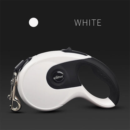 Retractable Dog Leash 3M/5M – One-Hand Brake, Tangle-Free Nylon Tape | Safe for Small to Large Dogs (6 Colors)
