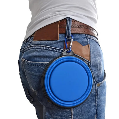 Collapsible Pet Travel Bowl – Portable TPR Silicone Food & Water Bowl | 350ml, 9 Colors for Dogs & Cats