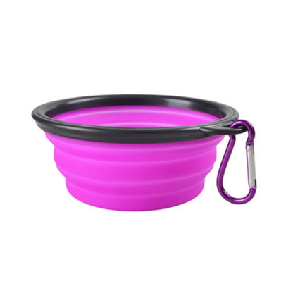 Collapsible Pet Travel Bowl – Portable TPR Silicone Food & Water Bowl | 350ml, 9 Colors for Dogs & Cats