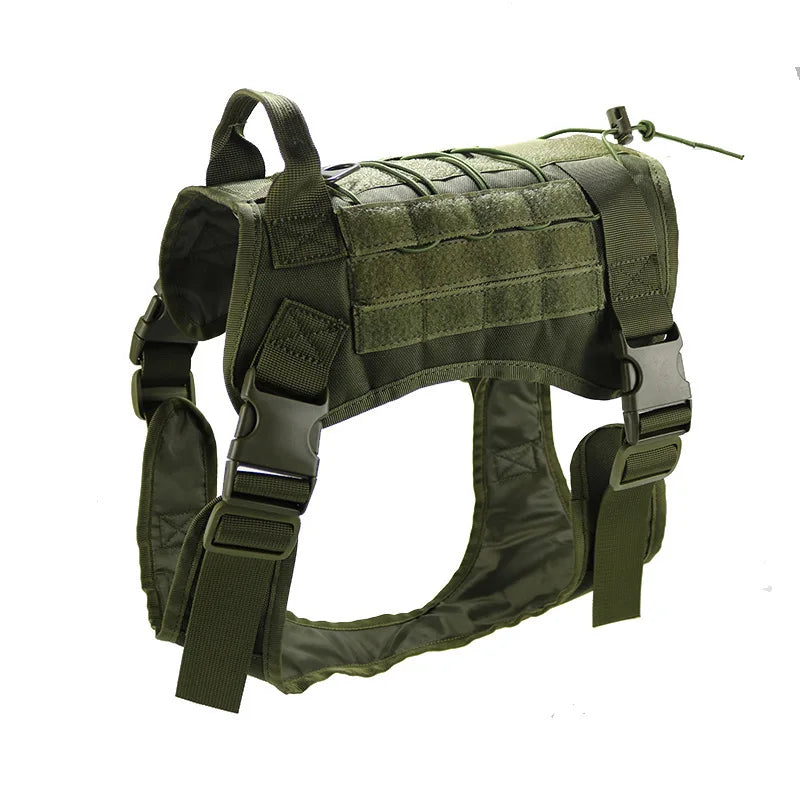 Tactical Dog Harness – Military-Grade Padded Nylon Vest | Quick Release, M–XL for Medium & Large Dogs (4 Colors)