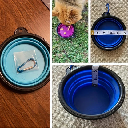 Collapsible Pet Travel Bowl – Portable TPR Silicone Food & Water Bowl | 350ml, 9 Colors for Dogs & Cats