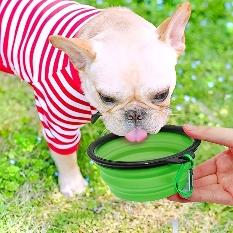 Collapsible Pet Travel Bowl – Portable TPR Silicone Food & Water Bowl | 350ml, 9 Colors for Dogs & Cats