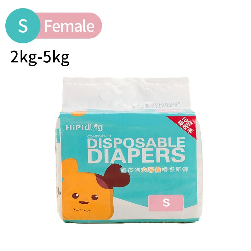 Dog Diapers & Physiological Pants – Super Absorbent, Leak-Proof | Female & Male, XXS–XL, Non-Woven (Fast US Shipping)