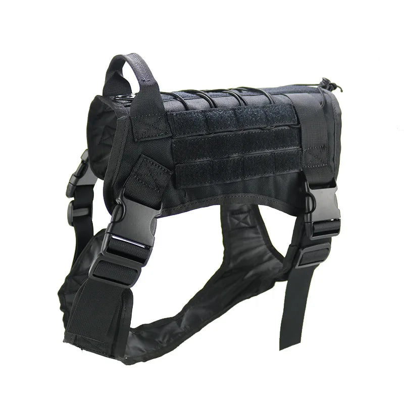 Tactical Dog Harness – Military-Grade Padded Nylon Vest | Quick Release, M–XL for Medium & Large Dogs (4 Colors)