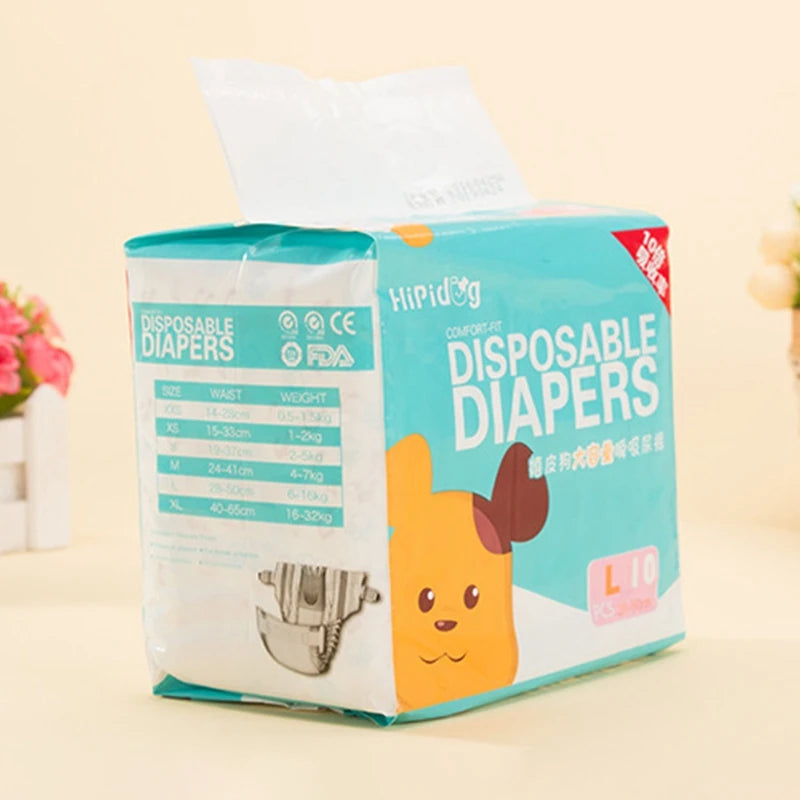 Dog Diapers & Physiological Pants – Super Absorbent, Leak-Proof | Female & Male, XXS–XL, Non-Woven (Fast US Shipping)