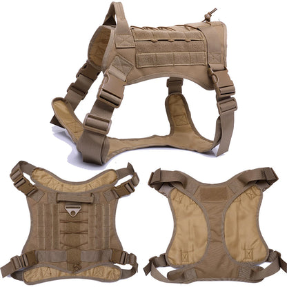 Tactical Dog Harness – Military-Grade Padded Nylon Vest | Quick Release, M–XL for Medium & Large Dogs (4 Colors)