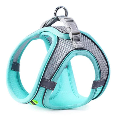 Reflective Breathable Dog & Cat Harness Vest – No-Pull, Adjustable Mesh | XS–L, 3 Colors (Yellow, Pink, Blue)