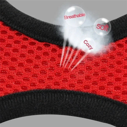 Cat & Dog Harness Vest with Leash – Reflective, Adjustable Polyester | S–L, 8 Colors (55g, 1.2m Lead)