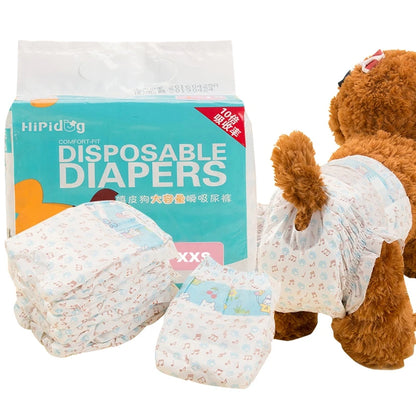 Dog Diapers & Physiological Pants – Super Absorbent, Leak-Proof | Female & Male, XXS–XL, Non-Woven (Fast US Shipping)