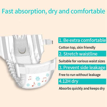 Dog Diapers & Physiological Pants – Super Absorbent, Leak-Proof | Female & Male, XXS–XL, Non-Woven (Fast US Shipping)