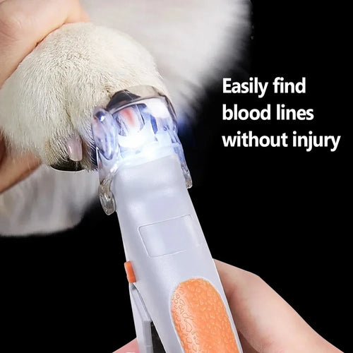 Professional Pet Nail Clipper with LED Light – Stainless Steel, Safe Trimming for Cats, Dogs & Rabbits | Ergonomic Handle