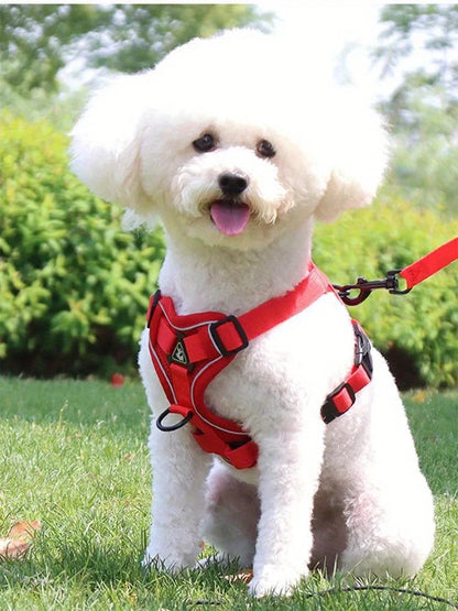 No-Pull Dog Harness & Leash Set – Reflective, Adjustable Vest for Small Dogs & Cats | Quick Release, S–XL (6 Colors)