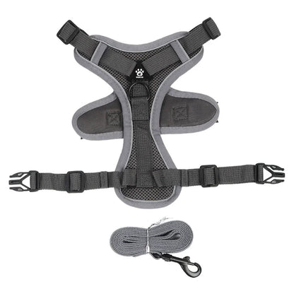 No-Pull Dog Harness & Leash Set – Reflective, Adjustable Vest for Small Dogs & Cats | Quick Release, S–XL (6 Colors)
