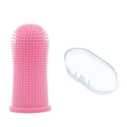 Silicone Finger Toothbrush for Cats & Dogs – 360° Teeth Cleaning, Non-Toxic | 14g, 4 Colors + Storage Case