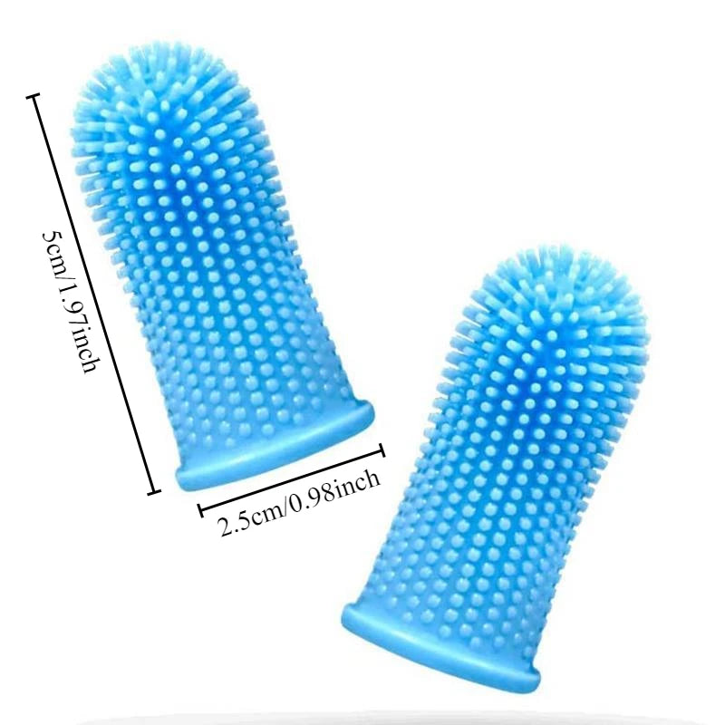 Silicone Finger Toothbrush for Cats & Dogs – 360° Teeth Cleaning, Non-Toxic | 14g, 4 Colors + Storage Case
