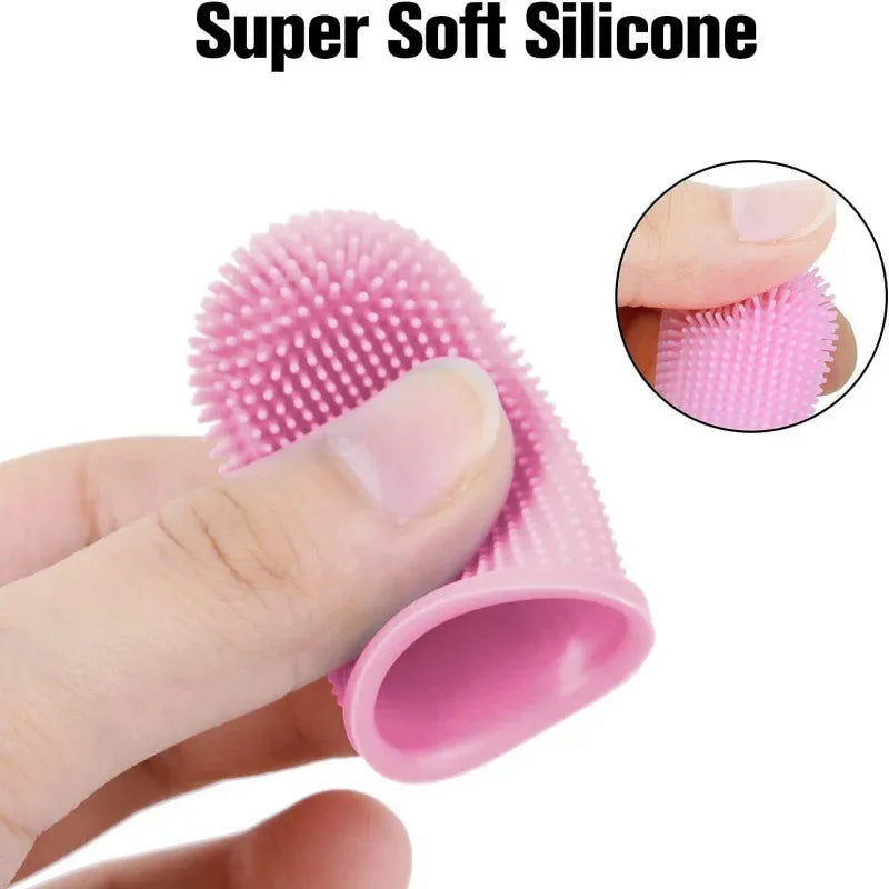 Silicone Finger Toothbrush for Cats & Dogs – 360° Teeth Cleaning, Non-Toxic | 14g, 4 Colors + Storage Case