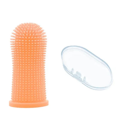 Silicone Finger Toothbrush for Cats & Dogs – 360° Teeth Cleaning, Non-Toxic | 14g, 4 Colors + Storage Case