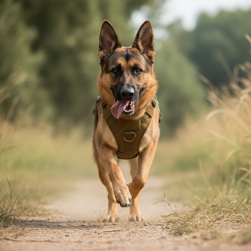 Tactical Dog Harness – Military-Grade Padded Nylon Vest | Quick Release, M–XL for Medium & Large Dogs (4 Colors)